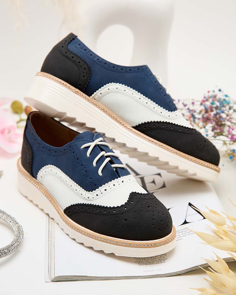 Royalfashion Ženski polpravi čevlji z vezalkami Novlas