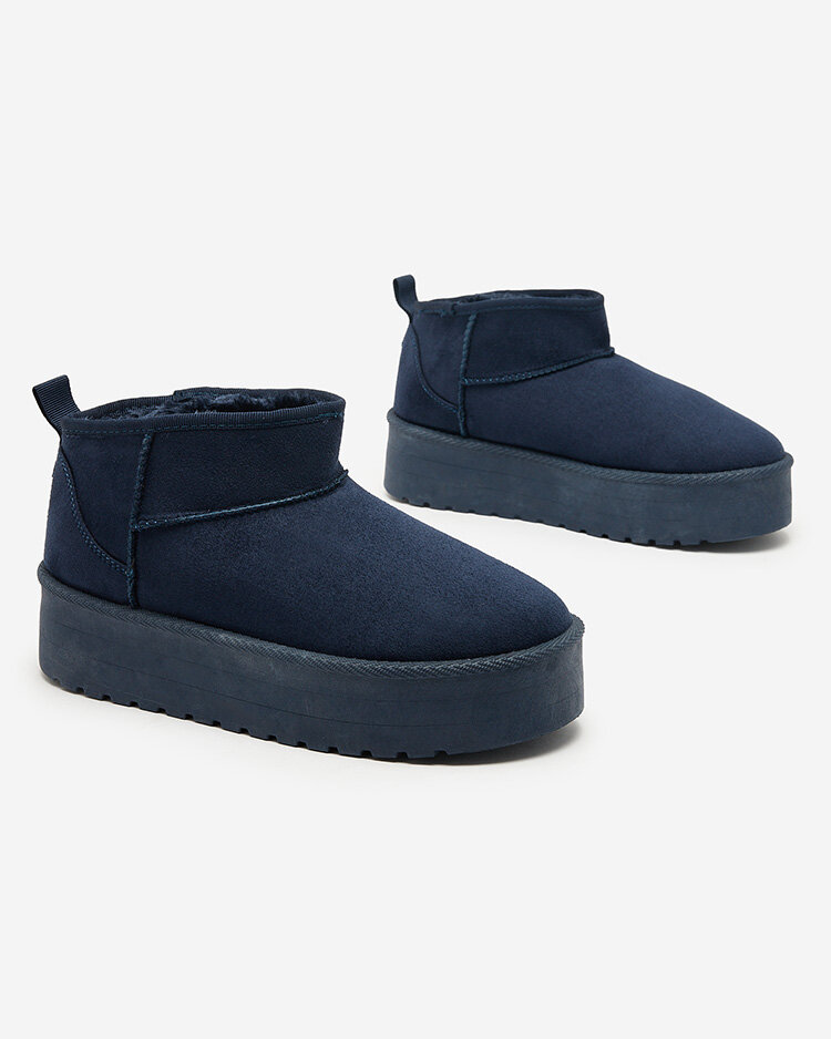 Royalfashion Mornarsko modri kratki ženski škornji a'la snežni škornji Teritsi