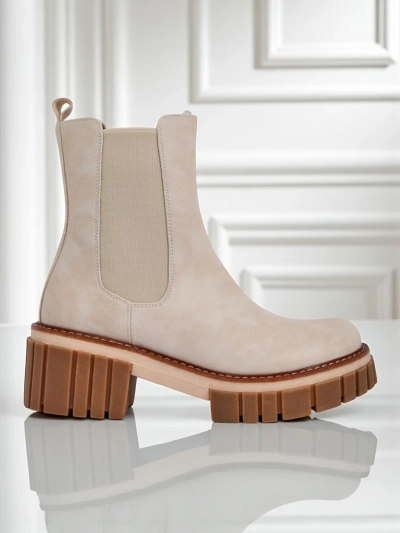 Gležnarji s peto iz eko nubuka Amber Walk