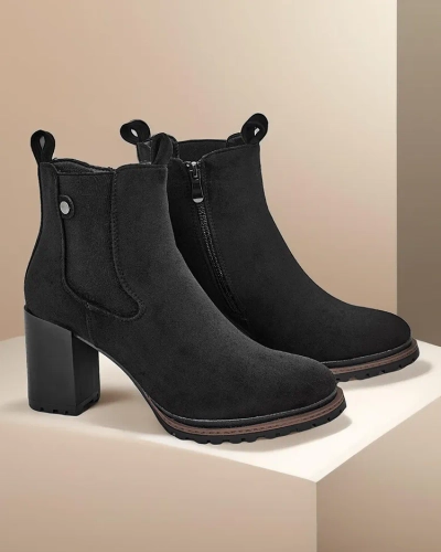 Damske eco-zamšnove kotnike Royalfashion na stolp Idilla