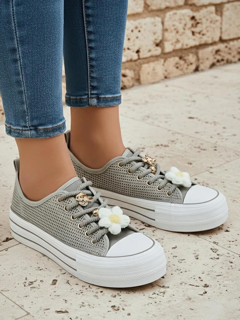 Royalfashion Ženske perforirane tenisice z okrasnimi elementi Osdo