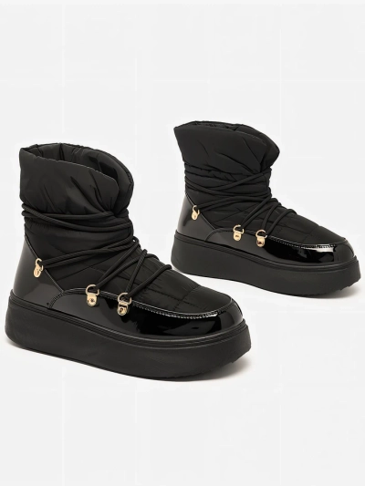 Royalfashion Ženski snežni škornji v črni barvi Dabenda