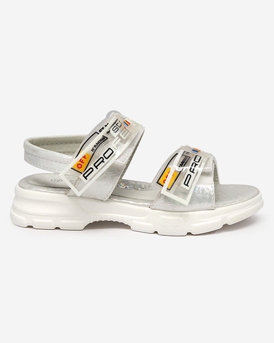 Royalfashion Beli otroški sandali na velcro Keris