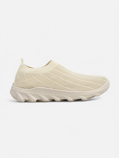Ženski slip-on copati Arete bež, zračni športni copati iz tkanine