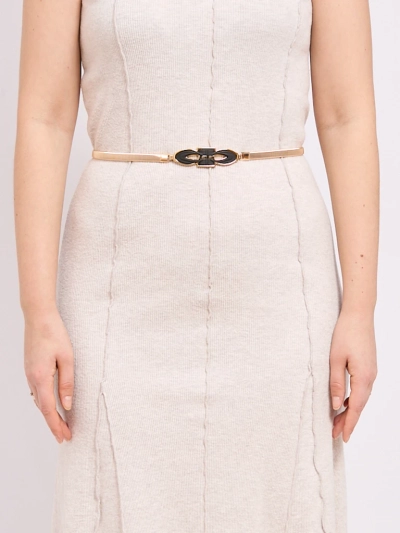 Ženski zlati kovinski pas Callista – eleganca v italijanskem slogu