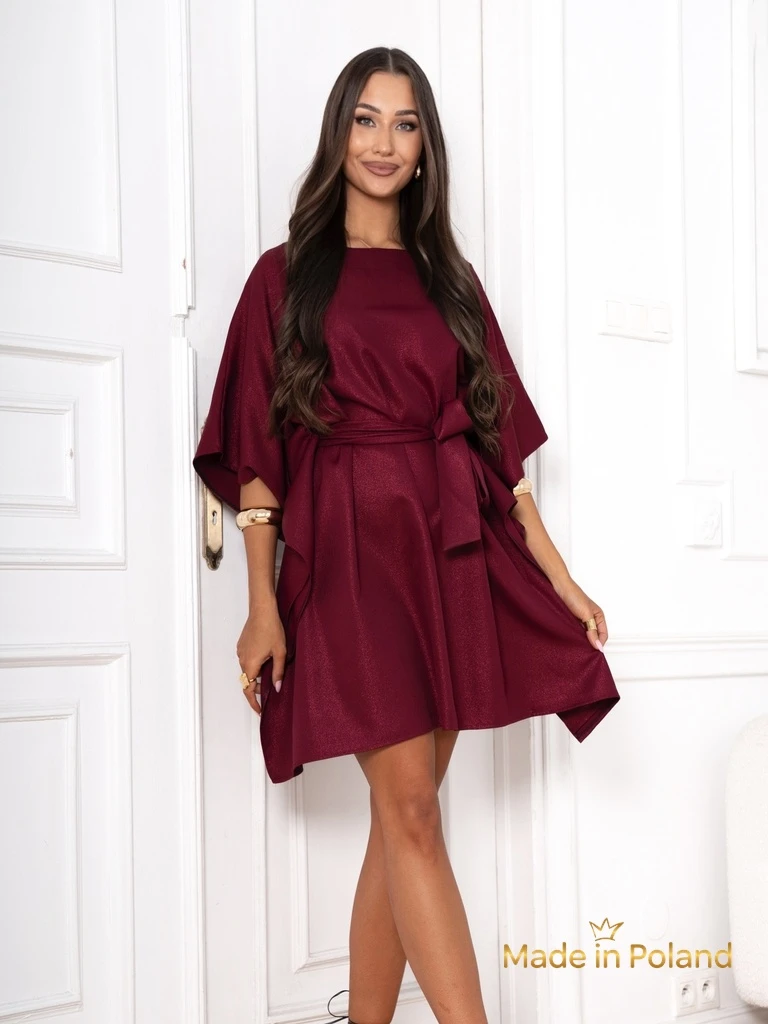 Aurelia Bordo Sukienka Elegante