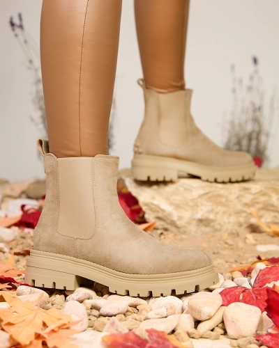 Royalfashion Bež Ženski izolirani škornji Comfy Walk