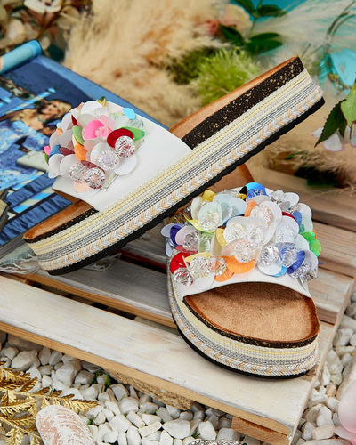 Royalfashion Ženske japonke Loassa s kamenčki