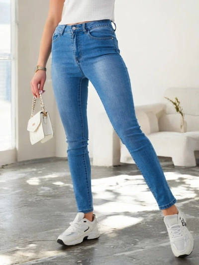 Royalfashion Ženske bombažne oprijete jeans hlače