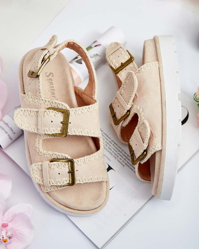 Royalfashion Ženski sandali Lunnay eko iz semiša