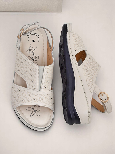 Royalfashion ženski sandali z nizko peto Comfort Chic