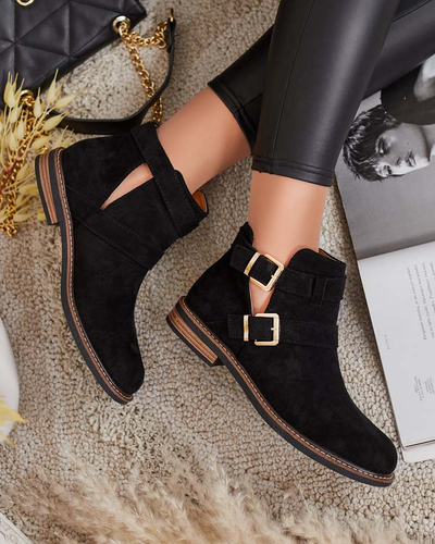 Royalfashion Ženski škornji Geronsa z izrezom