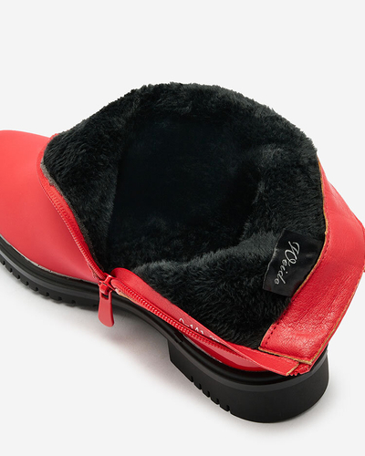 Royalfashion Rdeči mat ženski škornji Setipfa