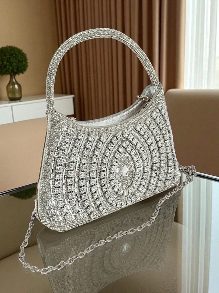 Royalfashion Ženska ročna torbica s cirkoni Sova Glint