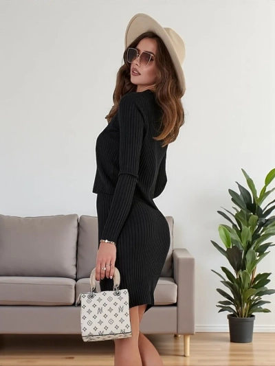 Royalfashion Ženski komplet s puloverjem in obleko