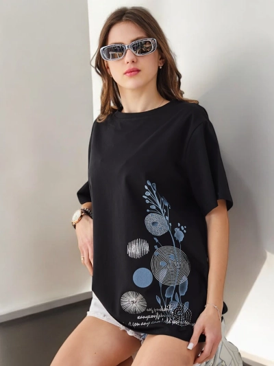 Royalfashion Ženska bombažna majica s potiskom