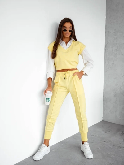Royalfashion Ženski bombažni casual set s kratkimi rokavi