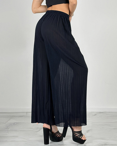 Royalfashion Ženske široke plisirane hlače