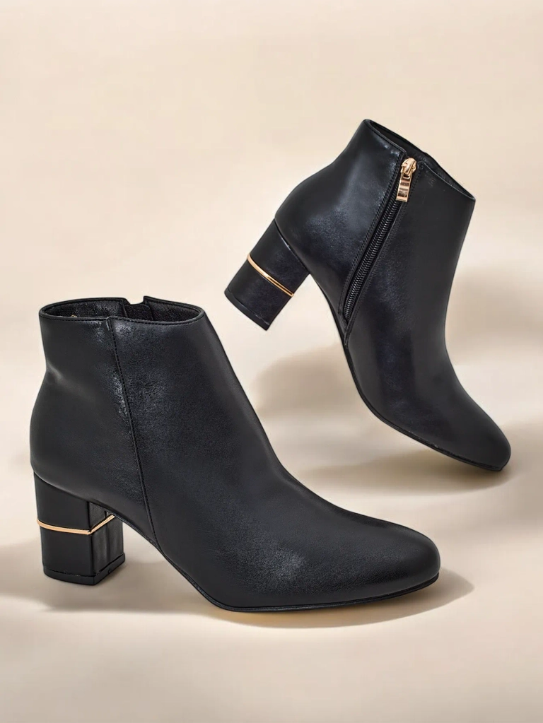 Royalfashion Ženske čizme na petu od prave kože Afennor