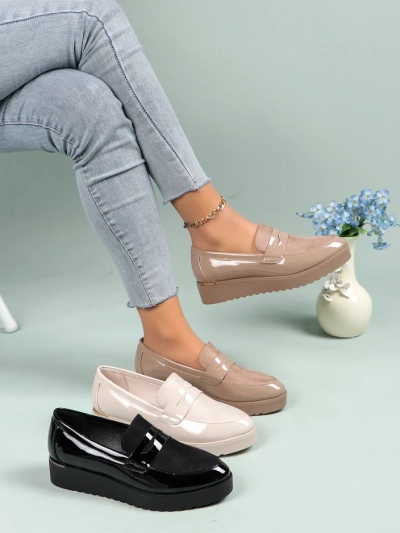 Royalfashion Ženski lakirani mokasini Afidale