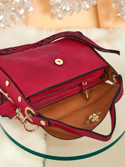Ženska torbica fuksija Minerva ekološko usnje za na ramo in crossbody