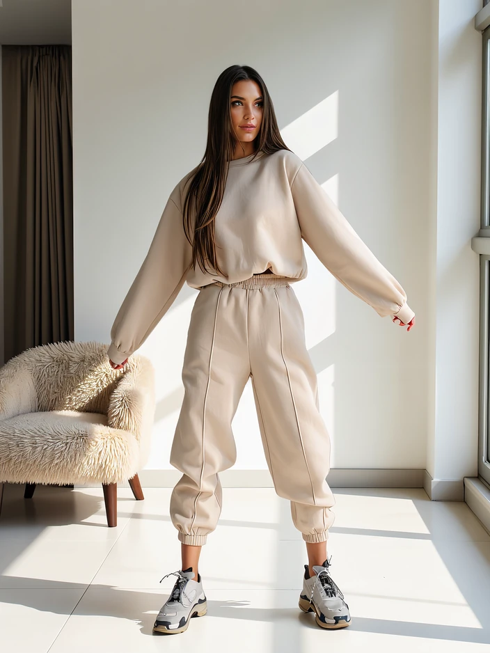 Royalfashion Ženski bombažni trenirko komplet