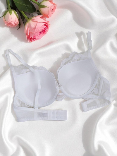 Royalfashion Ženski podložen modrček s čipko Luna Push-Up