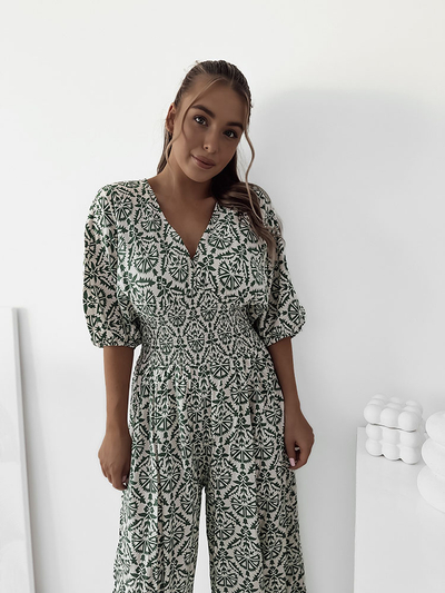 Royalfashion Vzorčast ženski kombinezon