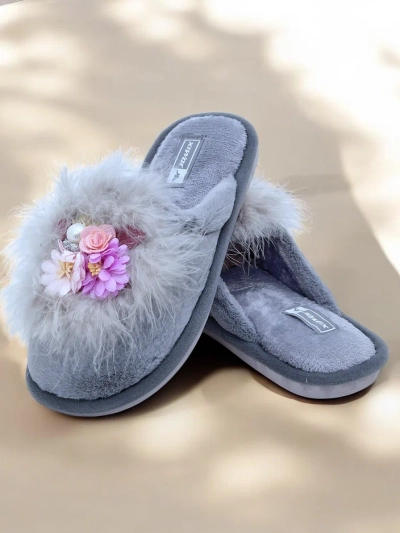 Royalfashion Ženske krznenke s cvetovi Ederra