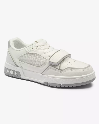 Royalfashion Sportowe sneakersy damskie w biało- szarym kolorze Xirrat