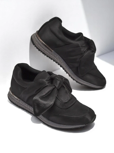 Royalfashion Damskie buty sportowe z kokardą Socca