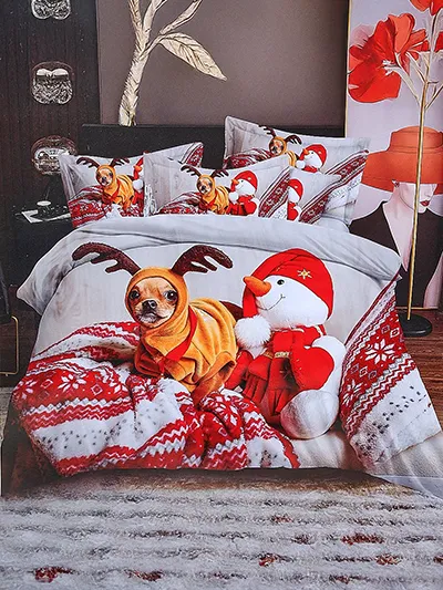 Royalfashion božični posteljni komplet 160x200 komplet 3-DELNI