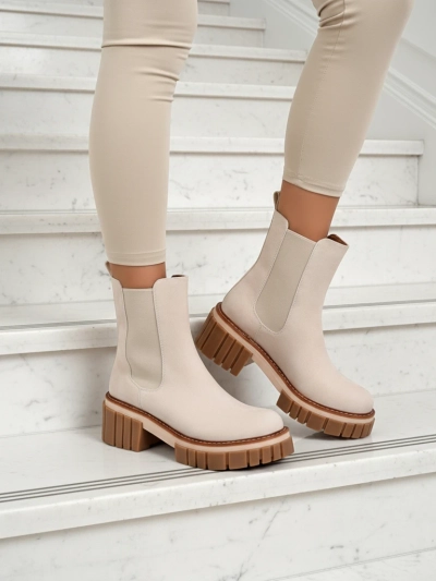 Gležnarji s peto iz eko nubuka Amber Walk