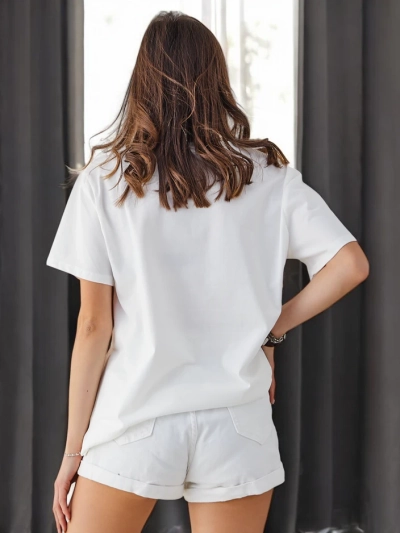 Royalfashion Ženska bombažna majica s pravimi mačkami