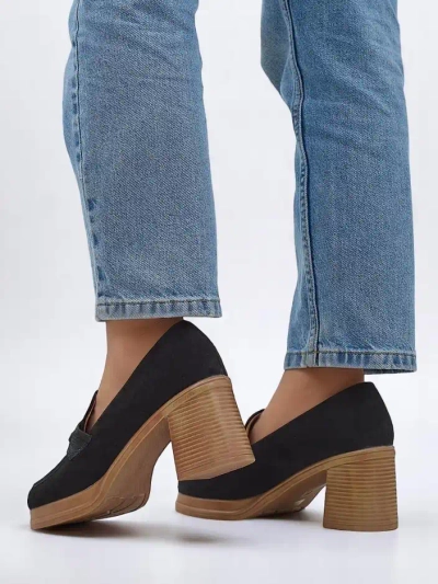 Royalfashion ženski loaferji z blok peto Apareus