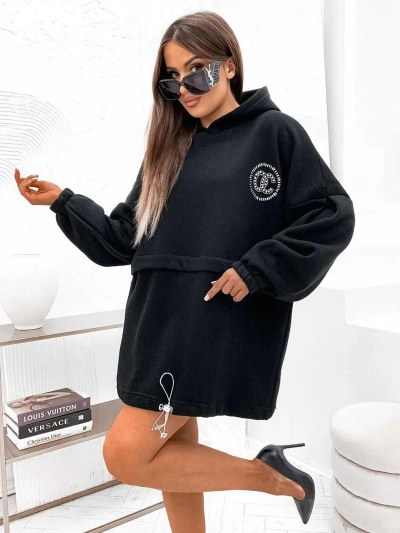 Royalfashion Ženska mini haljina od pamuka u stilu dukseva