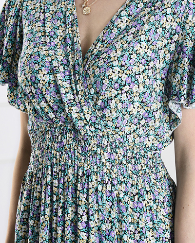 Royalfashion Kwiecista damska sukienka midi