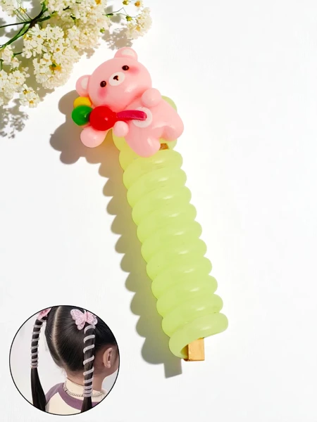 Royalfashion Spomladanska elastika za lase s plišastim medvedkom Teddy Twist