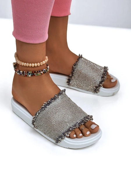 Royalfashion Ženski natikači na ravni podlogi SparkleWalk