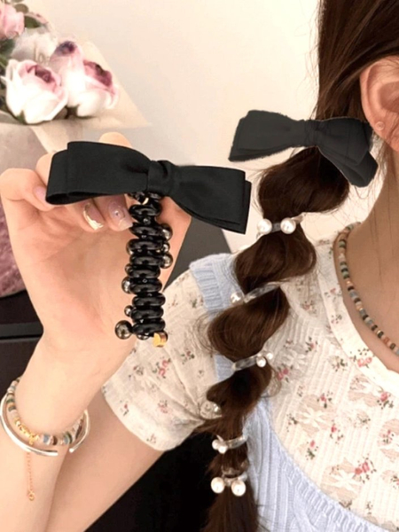 Royalfashion Spiralna elastika za lase s pentljo Spirabella