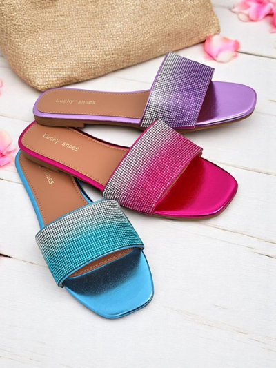 Royalfashion Ženski natikači s cirkoni ShinyGlow