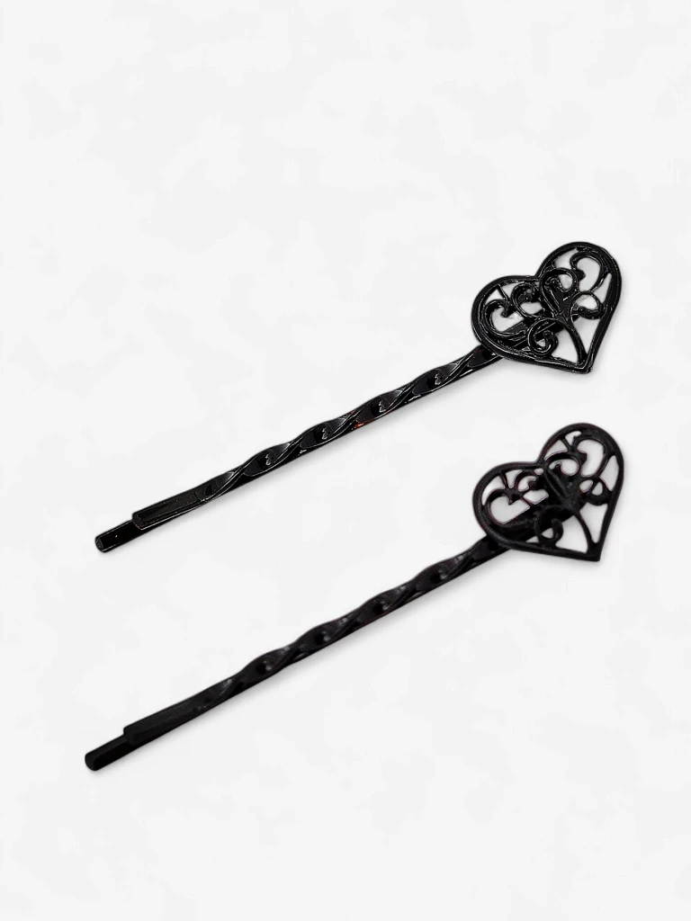 Royalfashion Lasnični sponki s srčki