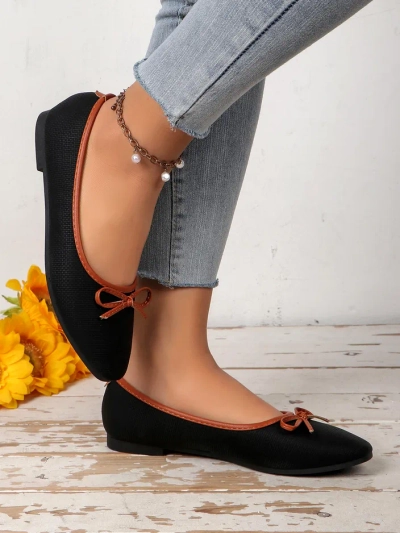 Royalfashion Ženska balerinka s bleščicami in pentljo Aramie