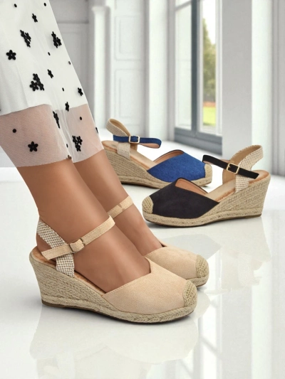 Royalfashion Ženski sandali s polno peto Solara Espadrille