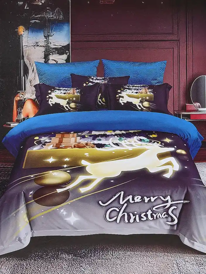 Royalfashion božična posteljnina 160x200 komplet 3-delni