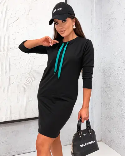 Royalfashion Ženska bombažna mini obleka