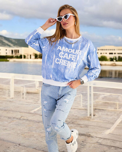 Royalfashion Ženska bombažna majica s tankim potiskom