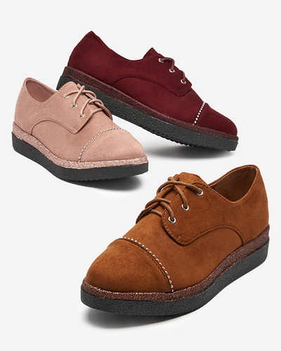 Royalfashion Damskie camelowe półbuty Rilly