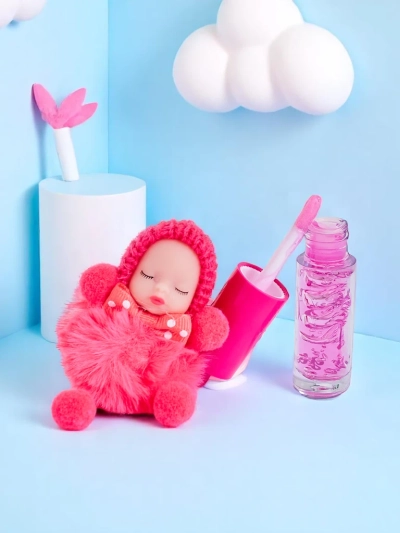 Otroški lip gloss z lutko Fuksija