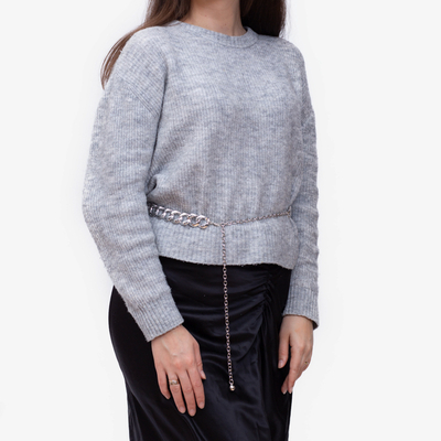 Srebrny ozdobny łańcuszkowy pasek - Akcesoria